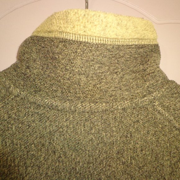 REI Fleece Jacket S 2-Tone Green Mock Collar Zip Closure - Picture 5 of 14